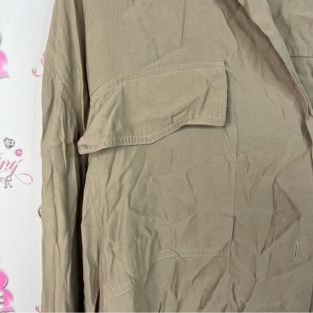 Jax button up shirt brand new with tags tan Women's Beige Button-Down Shirt - Picture 9 of 9